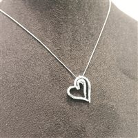 Collana Vidali Gioielli Donna in Oro bianco Diamante 0.18 Ct COOR-20-34 - COOR-20-34